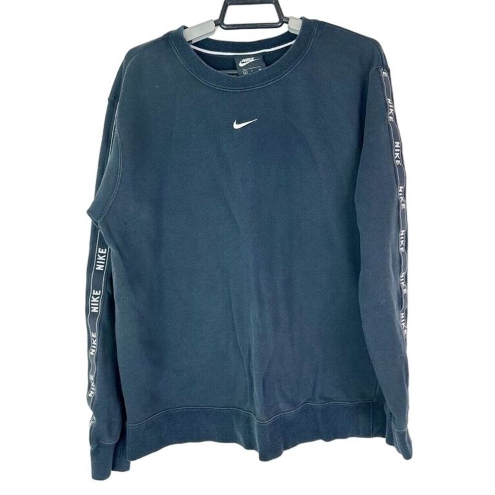 Nike Sportwear Sweatshirt Womens‎ Size Small Top Oversized Crew Neck Black Logo